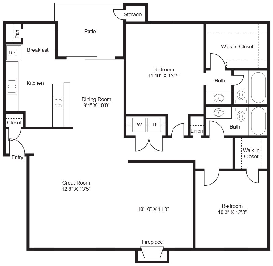 Novasota Floor Plan Novasota 2x2 1300sqft